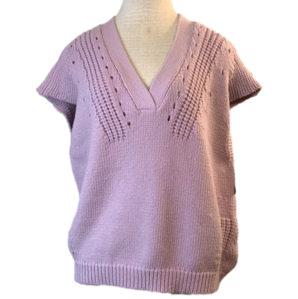 Dear John lavender sz L v neck knit sweater vest